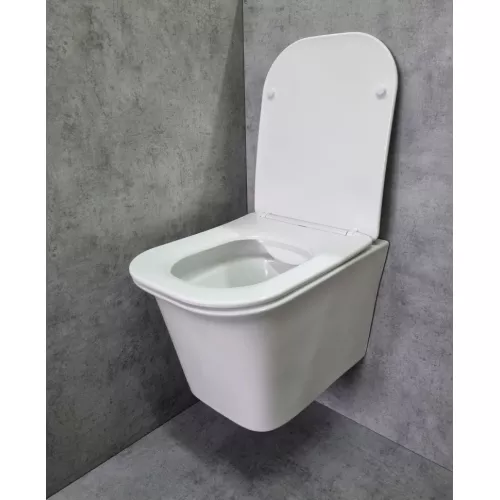 Унитаз подвесной CeramaLux 2622E безободковый, изображение 4