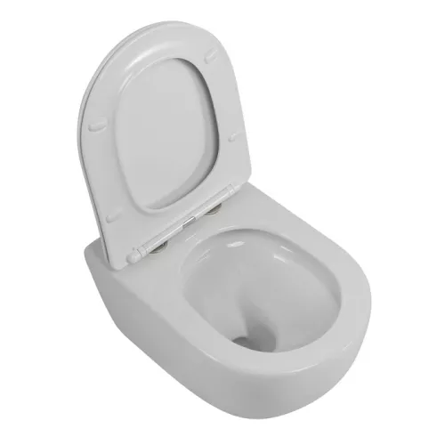 Унитаз подвесной Cezares безободковый с сиденьем и смывом TORNADO STREAM, изображение 5