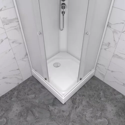 Душевая кабина  Triton ВЕЛЬВЕТ-К , А низкий поддон/матовое стекло, Цвет профиля: Белый, Тип поддона: Низкий, Выбрать размер: 80х80, изображение 10