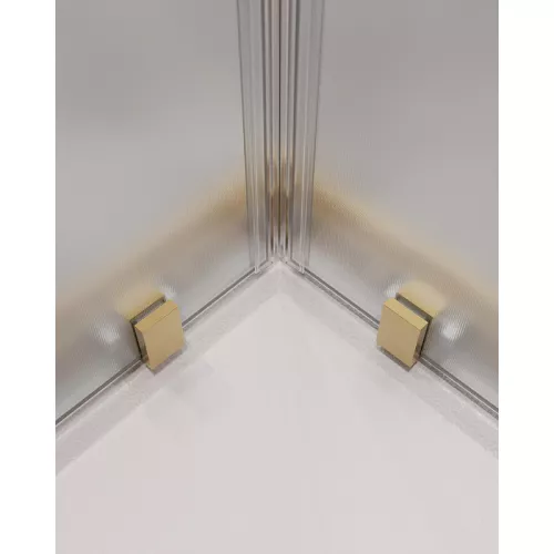 Душевой уголок Cezares Molveno 90x90 MOLVENO-A-2-90-P-BORO профиль Брашированное золото стекло рифленое, изображение 6