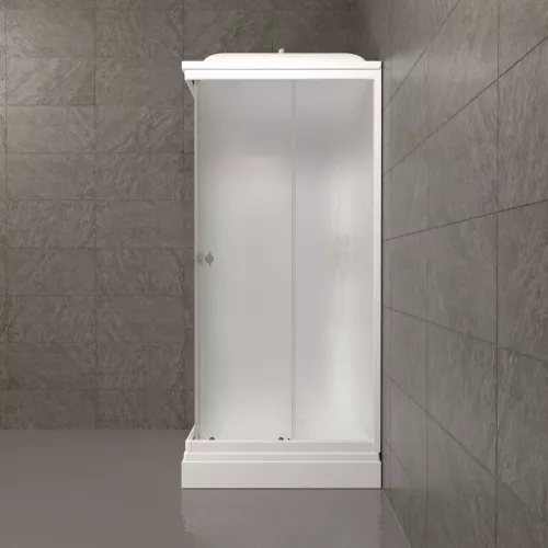 Душевая кабина  Triton ВЕЛЬВЕТ-К , А низкий поддон/матовое стекло, Цвет профиля: Белый, Тип поддона: Низкий, Выбрать размер: 80х80, изображение 4