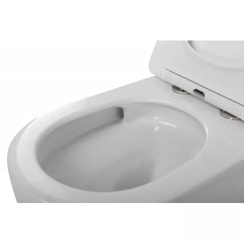 Унитаз подвесной Cezares безободковый с сиденьем и смывом TORNADO STREAM, изображение 8