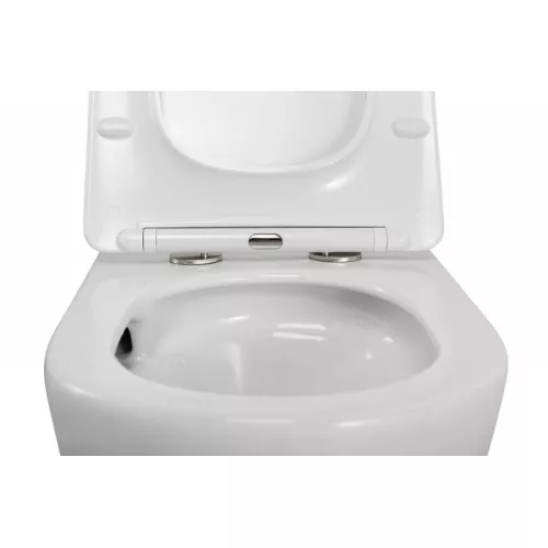 Унитаз подвесной Cezares безободковый с сиденьем и смывом TORNADO STREAM, изображение 9