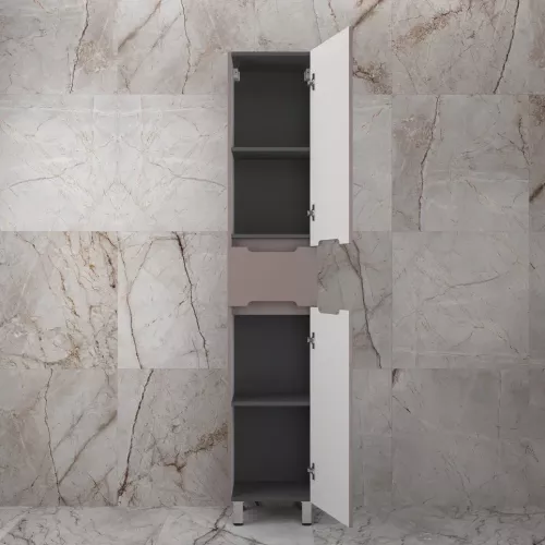 Колонна напольная "Матис" 36 см 1 ящик, тауп темный, PLUS, ЭМАЛЬ, Выбрать цвет: Тауп темный, изображение 3