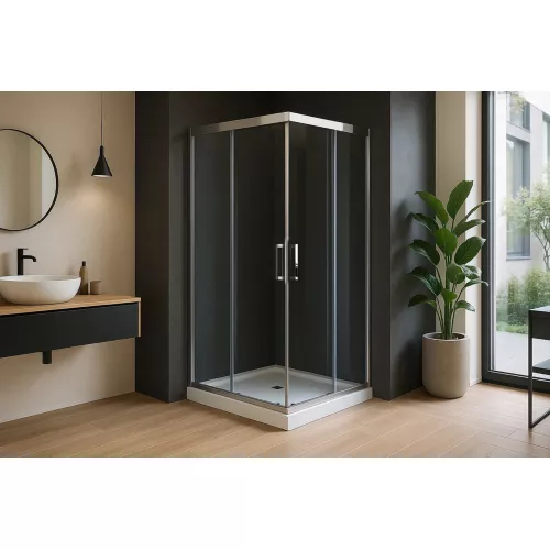 Душевой уголок Royal Bath RB HPD-T-CH 90х80х200 (прозрачное), изображение 2