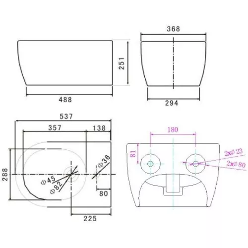 Биде подвесное  SSWW NC4476, изображение 2