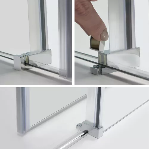 Душевая дверь WasserKRAFT Vils 56R05 регулир. размер, Цвет стекла: прозрачное, Цвет профиля: Хром, Выбрать размер: 120, изображение 9