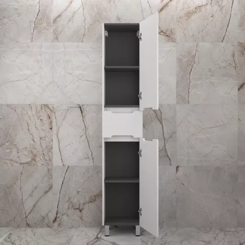 Колонна напольная "Матис" 36 см 1 ящик, Белый матовый, PLUS, ЭМАЛЬ, Выбрать цвет: Белый, изображение 3