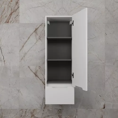 Колонна подвесная "Матис" 36 см, 1 ящик, Белый матовый, PLUS, ЭМАЛЬ, Выбрать цвет: Белый, изображение 3