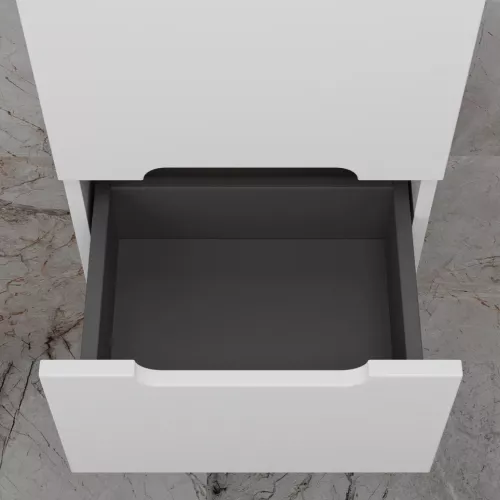 Колонна подвесная "Матис" 36 см, 1 ящик, Белый матовый, PLUS, ЭМАЛЬ, Выбрать цвет: Белый, изображение 4