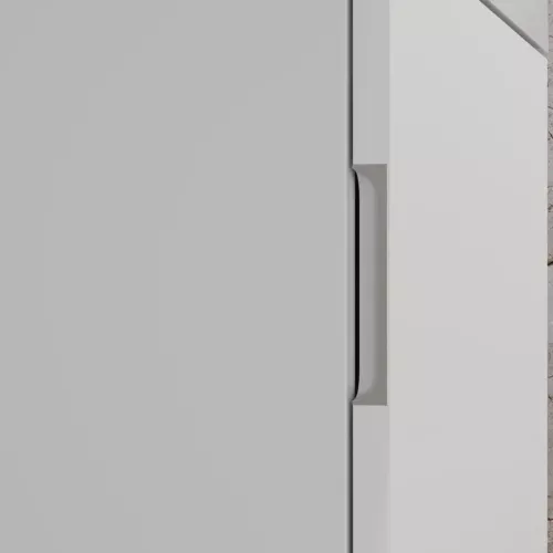 Тумба напольная "МОНО 50" с раковиной ASTI 50, белый софт, Выбрать цвет: Белый софт, Внешний вид: с белой раковиной, изображение 6