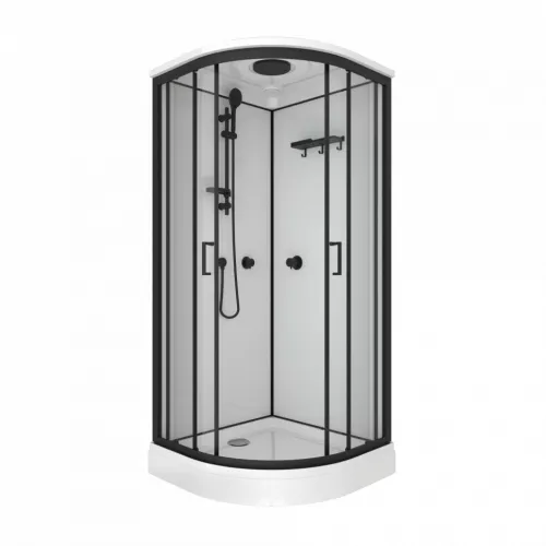 Душевая кабина Triton ПРАЙМ-БЛЭК 90*90 А  стекло прозрачное, Цвет профиля: Черный, изображение 5
