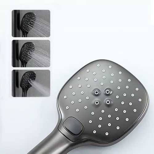 Лейка душевая ACWEN без шланга  графит, Выбрать цвет: Графит, изображение 4