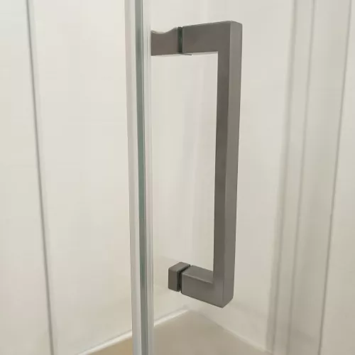 Душевое ограждение  Triton "ТЕРРА-ГРАФИТ" (низкий поддон) 90х90 квадрат, Цвет профиля: Серый, изображение 8