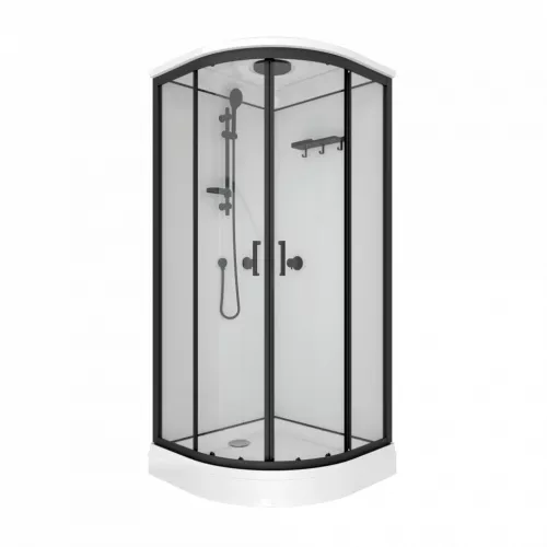 Душевая кабина Triton ПРАЙМ-БЛЭК 90*90 А  стекло прозрачное, Цвет профиля: Черный, изображение 6