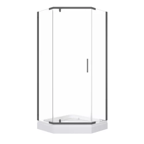 Душевое ограждение  Triton "ДЕКА-ГРАФИТ", Цвет профиля: Серый, Тип поддона: Низкий, Выбрать размер: 90х90, изображение 3