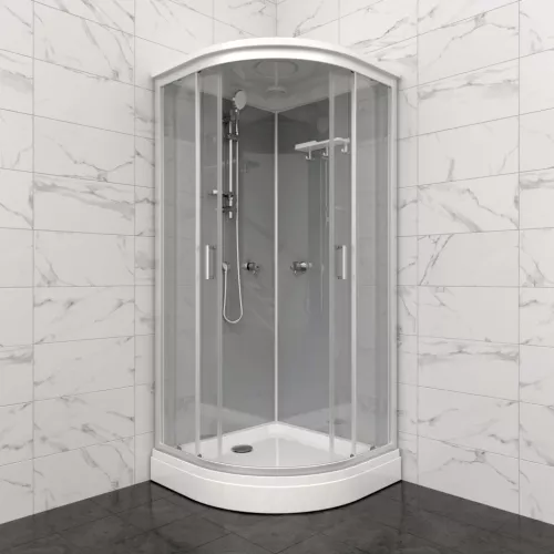 Душевая кабина Triton ПРАЙМ-САТИН 90*90 А  стекло прозрачное, Цвет профиля: Серебро, изображение 2