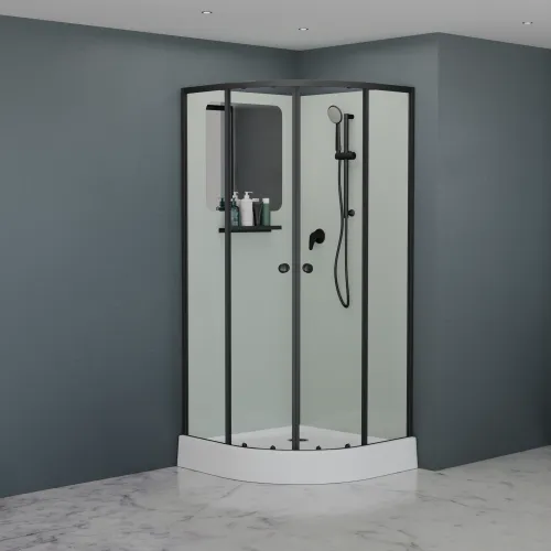 Душевая кабина RGW AN-208 черный/прозрачное, Цвет профиля: Черный, Выбрать размер: 80х80, изображение 2