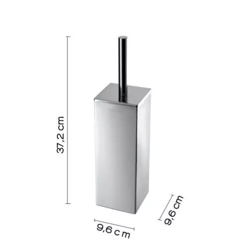 Gedy Teseo, напольный металлический ёрш, цвет хром, изображение 2