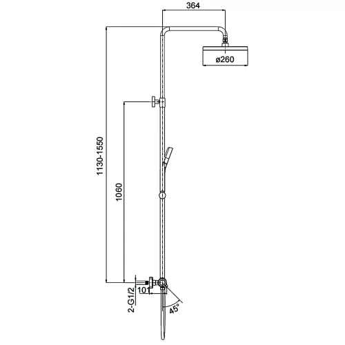 Душевая стойка с термостатом Gappo G2495-76, изображение 12