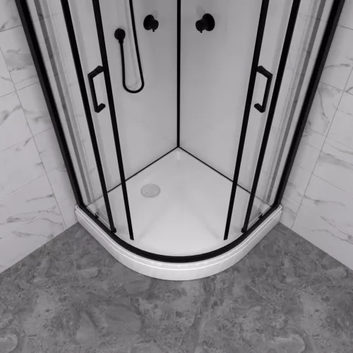 Душевая кабина Triton ПРАЙМ-БЛЭК 90*90 А  стекло прозрачное, Цвет профиля: Черный, изображение 4