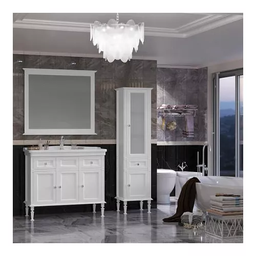 Зеркало Opadiris Кантара Белый матовый, Выбрать цвет: Белый матовый, Выбрать размер: 105, изображение 3