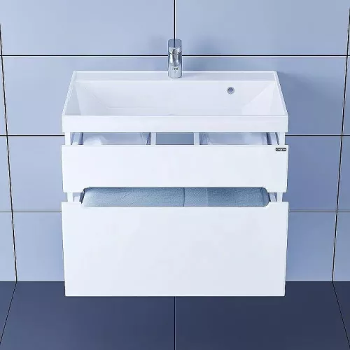 Тумба для умывальника СанТа Лондон 70 подвесная 2 ящика, изображение 4