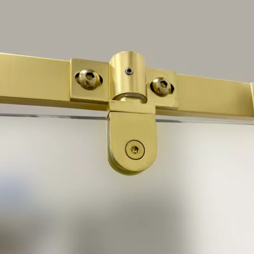 Душевое ограждение  Triton «АЛЬФА-ГОЛД» (низкий поддон), Цвет профиля: Золото, Тип поддона: Низкий, Выбрать размер: 90х90, изображение 6