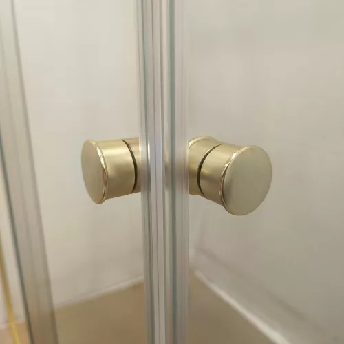 Душевое ограждение Triton "ВЕНТА-ГОЛД" 120х80  низкий поддон, Цвет профиля: Золото, Выбрать размер: 120х80, изображение 9