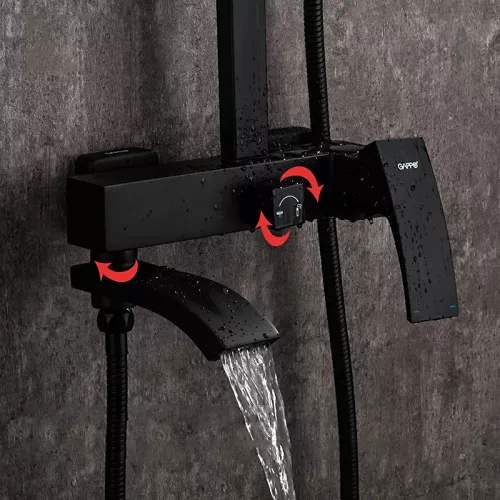 Душевая стойка со смесителем Gappo G2407-6, изображение 3