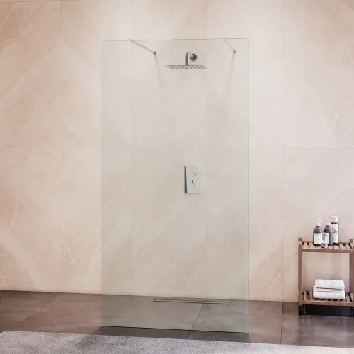 Душевая перегородка RGW WA-016, Цвет стекла: прозрачное, Цвет профиля (вариация): Хром, Выбрать размер: 100