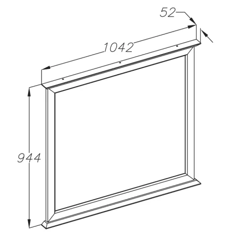 Зеркало Opadiris Кантара Белый матовый, Выбрать цвет: Белый матовый, Выбрать размер: 105, изображение 4