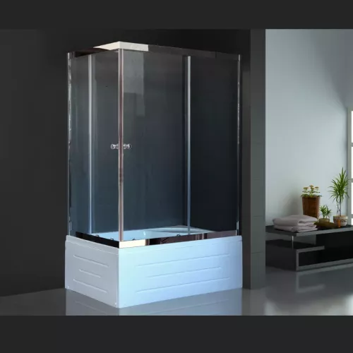 Душевой угол Royal Bath RB 8100BP/RB8120BP  прямоугольный, Цвет стекла: прозрачное, Цвет профиля: Хром, Выбрать размер: 120x80, Ориентация: правая