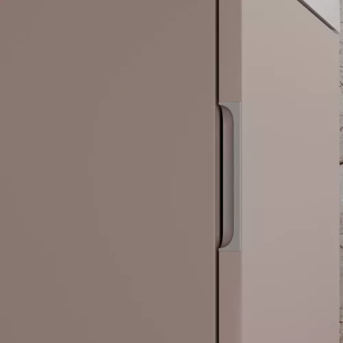 Тумба напольная "МОНО 50" с раковиной ASTI 50, санд пудровый, Выбрать цвет: Санд Пудровый, Внешний вид: с белой раковиной, изображение 7