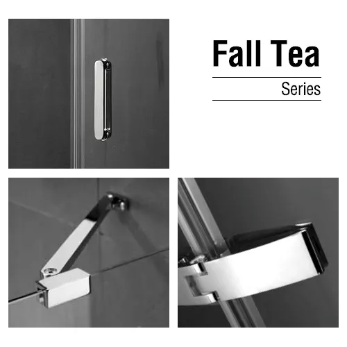 Душевой уголок Gemy Fall Tea прозрачное стекло 100*80, изображение 3