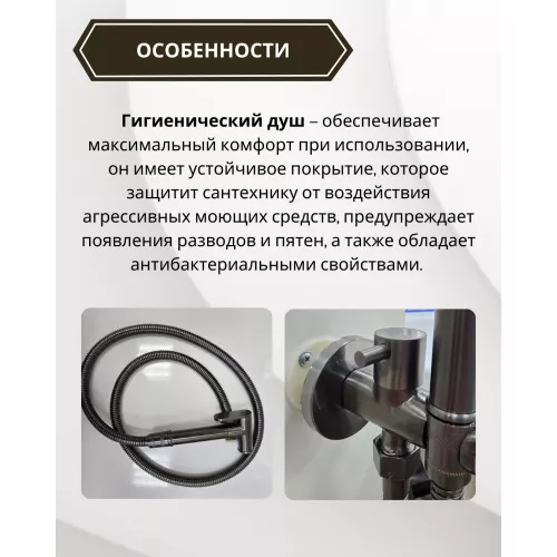 Душ гигиенический ACWEN 82217GG  графит, изображение 4