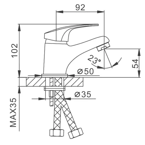 Смеситель для раковины Frap F1039-B, изображение 2