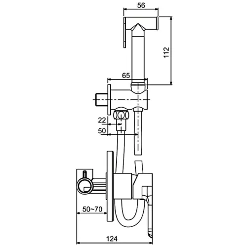 Смеситель с гигиеническим душем Gappo G7248, изображение 10