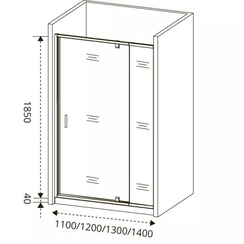 Душевая дверь распашная Good Door Orion WTW-PD-100-C-CH 100*185, изображение 5