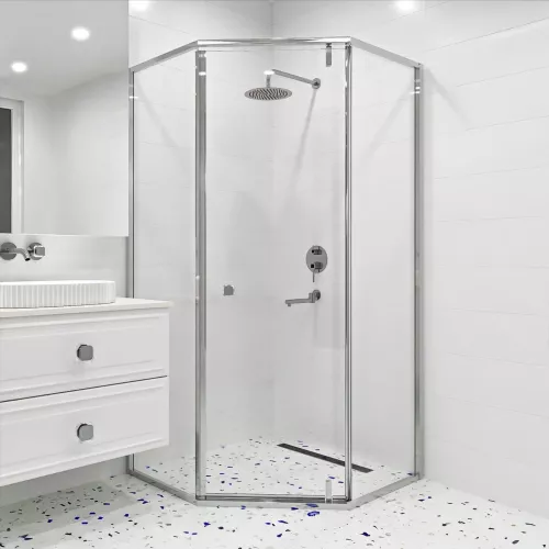 Душевой уголок RGW HO-088 прозрачное/хром, Цвет стекла: прозрачное, Цвет профиля: Хром, Выбрать размер: 90х90, изображение 2