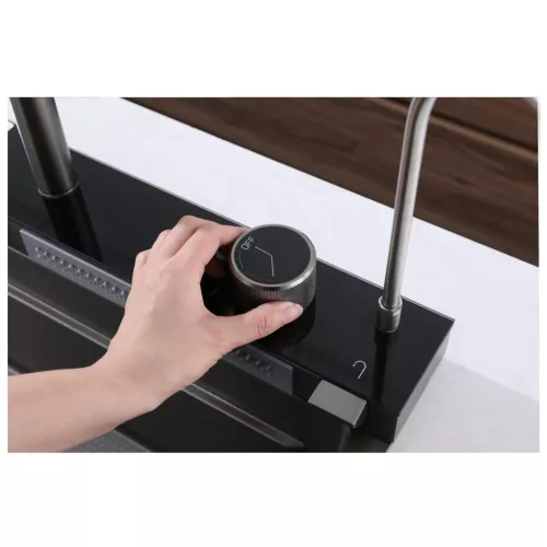 Многофункциональная мойка Ceruttispa GLORIA II nano black (серая) из нержавеющей стали, кухонная, изображение 13