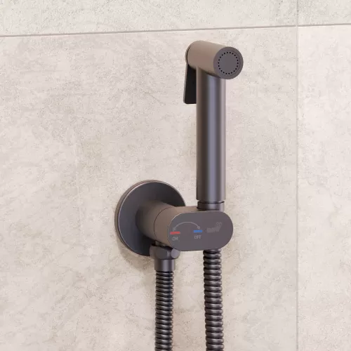 Гигиенический душ со смесителем RGW SP-213Gr, Выбрать цвет: Оружейная сталь, изображение 2