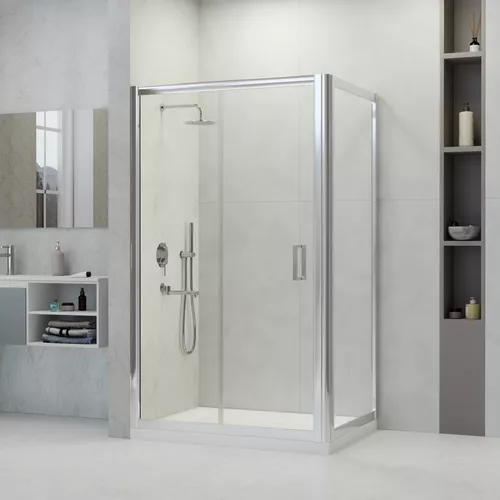 Душевой уголок RGW PA-045 прозрачное/хром, Цвет стекла: прозрачное, Цвет профиля: Хром, Выбрать размер: 100х80, изображение 2