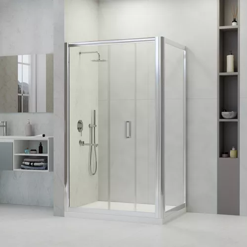 Душевой уголок RGW PA-045 прозрачное/хром, Цвет стекла: прозрачное, Цвет профиля: Хром, Выбрать размер: 100х80, изображение 3