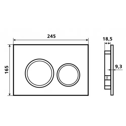 Клавиши смыва ESBANO SLIM-37GM, изображение 3