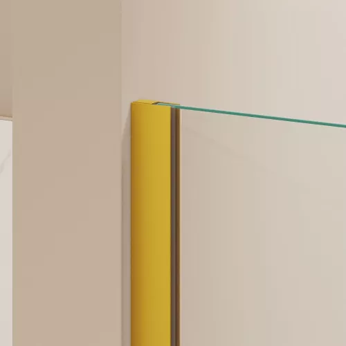 Душевая перегородка RGW WA-054Gb (WA-010Gb + Z-072Gb) прозрачное/золото, Цвет стекла: прозрачное, Цвет профиля: Золото, Выбрать размер: 70, изображение 3