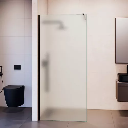 Душевая перегородка RGW WA-210B матовое стекло, Цвет стекла: матовое, Цвет профиля: Черный, Выбрать размер: 70, изображение 4