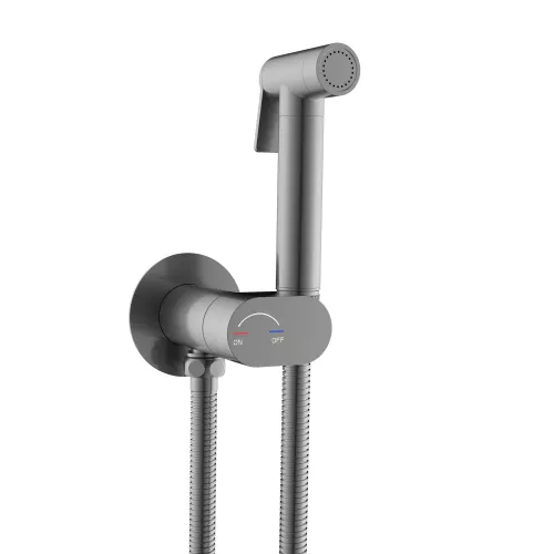 Гигиенический душ со смесителем RGW SP-213Gr, Выбрать цвет: Оружейная сталь, изображение 5