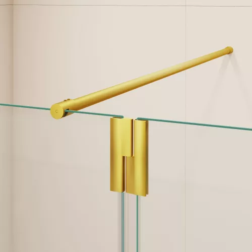 Душевая перегородка RGW WA-054Gb (WA-010Gb + Z-072Gb) прозрачное/золото, Цвет стекла: прозрачное, Цвет профиля: Золото, Выбрать размер: 70, изображение 5