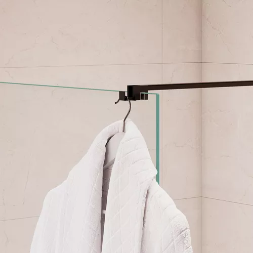 Душевая перегородка RGW WA-210B прозрачное стекло, Цвет стекла: прозрачное, Цвет профиля: Черный, Выбрать размер: 70, изображение 8